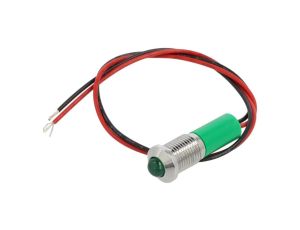 Kontrolka LED, wypukła, 24V DC, IP67, przewody, Q8P3CXXG24E