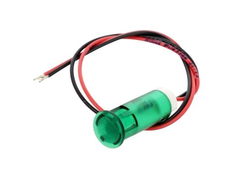 Kontrolka LED, płaska, 12V DC, przewody, QS103XXG12