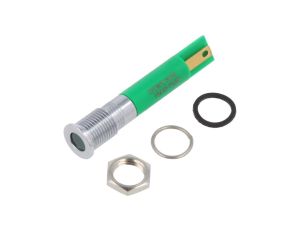 Kontrolka LED, płaska, 20mA, 24V DC, IP67, do lutowania, konektory, Q8F1CXXG24E