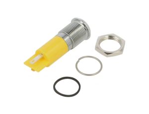 Kontrolka LED, wypukła, 20mA, 24V DC, IP67, do lutowania, konektory, Q14P1CXXY24E