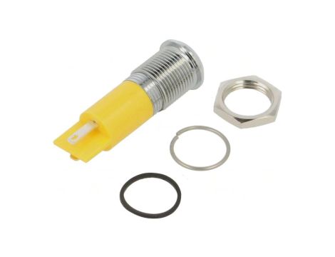 Kontrolka LED, wypukła, 20mA, 24V DC, IP67, do lutowania, konektory, Q14P1CXXY24E