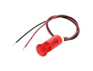Kontrolka LED, płaska, 220V AC, przewody, QS103XXHR220