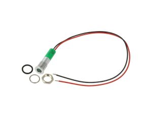 Kontrolka LED, płaska, 12V DC, IP67, przewody, Q8F3CXXG12E