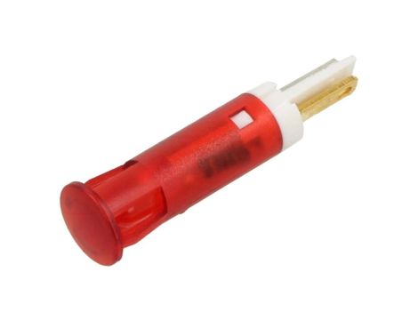 Kontrolka LED, płaska, 12V DC, do lutowania, konektory, QS81XXR12