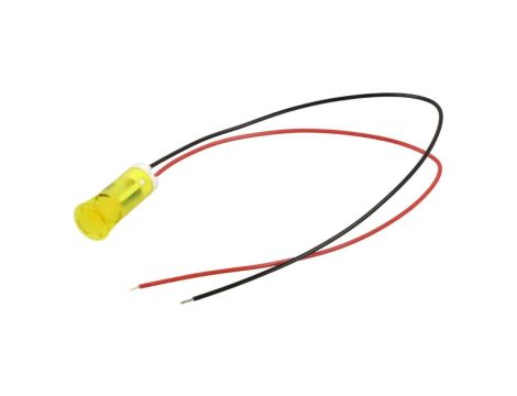 Kontrolka LED, płaska, 12V DC, przewody, QS103XXY12