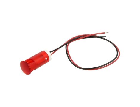 Kontrolka LED, płaska, 24V DC, przewody, QS123XXR24