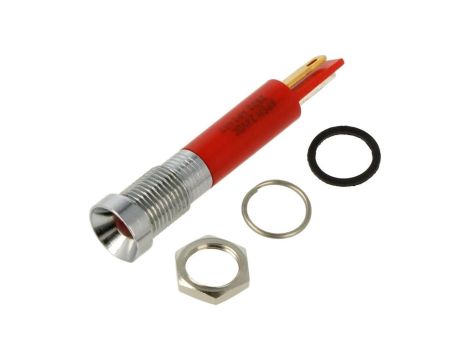 Kontrolka LED, wklęsła, 24V DC, IP67, do lutowania, konektory, Q8R1CXXR24E