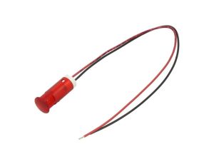Kontrolka LED, płaska, 12V DC, przewody, QS103XXR12