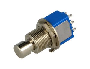 Przełącznik przyciskany, PCB, z konfiguracją styków DPDT, IP40, do lutowania, 8646A5X933