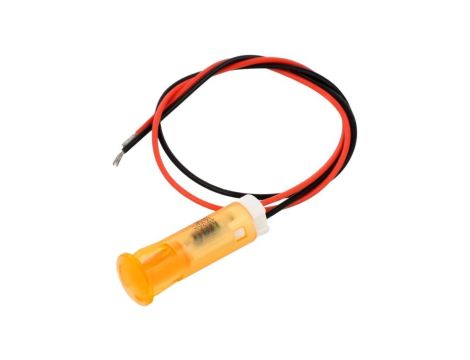 Kontrolka LED, płaska, 12V DC, przewody, QS83XXO12
