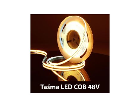 Taśma LED Premium 48V 480led/m COB 8.2W/m 3000K IP20 720lm/m 8mm CRI90 3Y 1m