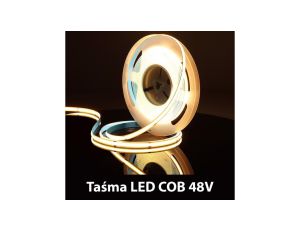 Taśma LED Premium 48V 480led/m COB 8.2W/m 4000K IP20 800lm/m 8mm CRI90 3Y 5m