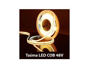 Taśma LED Premium 48V 480led/m COB 8.2W/m 3000K IP20 720lm/m 8mm CRI90 3Y 5m
