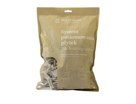 SYSTEM POZIOMOWANIA PŁYTEK BAZA PROSTA 1mm /100szt. PRO-LEVELING - 5