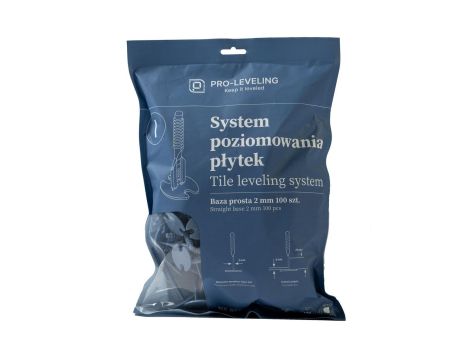 SYSTEM POZIOMOWANIA PŁYTEK BAZA PROSTA 2mm /100szt. PRO-LEVELING - 5