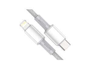 BASEUS Kabel USB 3.0 typ-C / Lightning (wtyk / wtyk) Quick Charge 3.0 Cafule biały /2m/