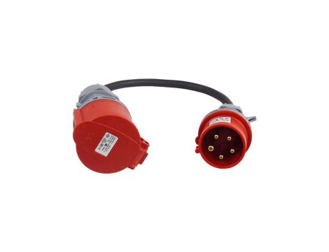 Adapter siłowy wtyk 5p 32A / gniazdo 5p 16A 400V IP44 na kablu OW 5x2,5mm2 /0,5m/