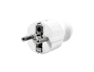 Wtyczka prądowa 2P+Z UNI-SCHUKO 230V 16A biała rozbieralna na kabel ELGOTECH