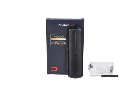 Sterownik LED MONO 12A touch RF komplet z pilotem czarnym 12-24V Prescot PR-MONO-12A