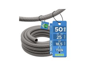 Rura karbowana bezhalogenowa ciemnoszara RKGL peszel 25/18,5 750N UV (50mb) EDO071