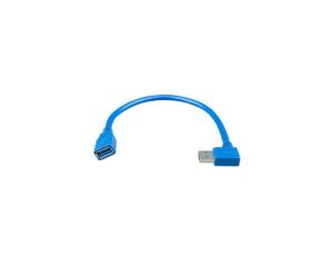 USB extension cable 0,3m one side right angle