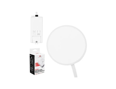 Włącznik dotykowy do zabudowy Maclean, do zabudowy 40mm, 110-240V AC, max. obciążenie 600W dla LED, MCE824
