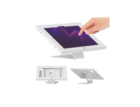 Uchwyt reklamowy do tabletu Maclean, z blokadą. 12.4-13, iPad Air/ Pro, Samsung Tab S10+/S9+/S8+/S7+, 257x350x22mm, MC-956 W