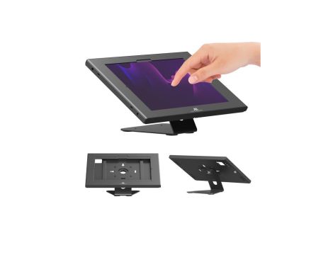 Uchwyt reklamowy do tabletu Maclean, z blokadą. 12.4-13, iPad Air/ Pro, Samsung Tab S10+/S9+/S8+/S7+, 257x350x22mm, MC-956 B