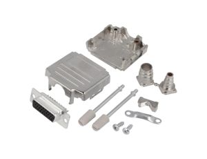 Złącze D-Sub HD wtyk żeńskie, ekranowane, PIN: 26, lutowanie, na przewód, DPPK15-M-HDS-K