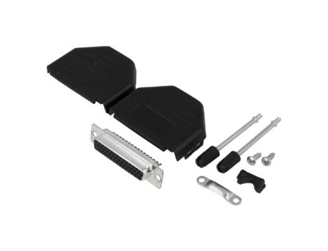 Złącze D-Sub HD wtyk żeńskie, PIN: 44, lutowanie, na przewód, DPPK25-BK-HDS-K