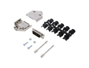 Złącze D-Sub HD wtyk męskie, ekranowane, PIN: 26, lutowanie, na przewód, 6355-0056-02