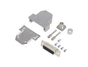 Złącze D-Sub wtyk żeńskie, PIN: 15, lutowanie, na przewód, DCRP15-DBS-CF65-CS80-K