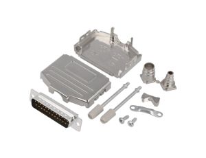 Złącze D-Sub wtyk męskie, ekranowane, PIN: 25, lutowanie, na przewód, DPPK25-M-DBP-K