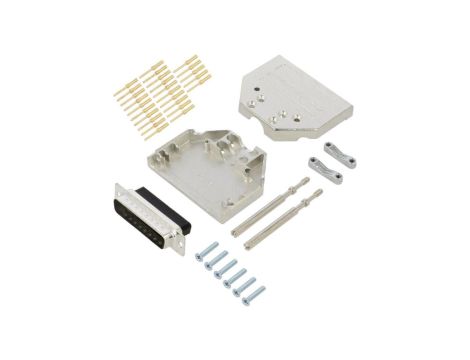 Złącze D-Sub wtyk męskie, ekranowane, PIN: 25, zaciskanie, na przewód, 6355-0079-03