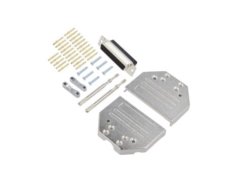 Złącze D-Sub wtyk żeńskie, ekranowane, PIN: 25, zaciskanie, na przewód, 6355-0079-13