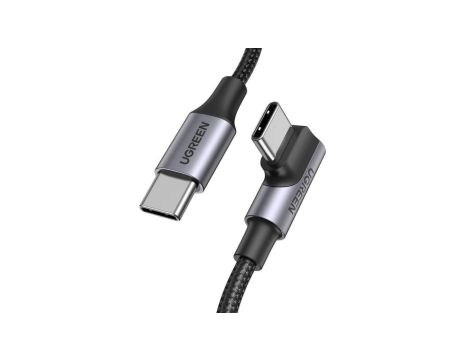 UGREEN Kabel USB 3.0 typ-C / typ-C kątowy (wtyk / wtyk) Quick Charge 3.0 US334 czarny /1m/
