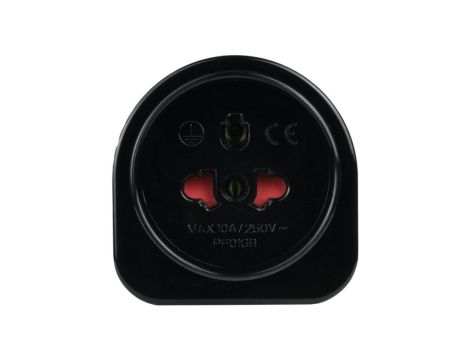 Podróżny adapter zasilania wtyk UK / gniazdo uniwersalne czarny EU DPM