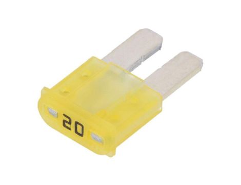 Samochodowy bezpiecznik topikowy, 20A, 32VDC, 9,1mm, MICRO2, MINI 0327020.UXS