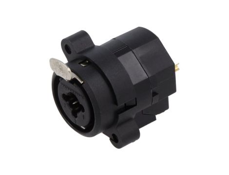 Złącze Jack 6,3mm + XLR, żeńskie, gniazdo, proste, lutowanie, kołnierz (2 otwory), na panel, NCJ5FI-S