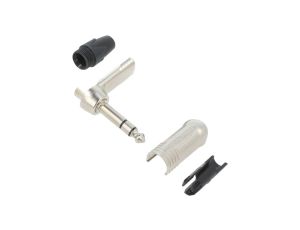 Złącze Jack 6,3mm, męskie, wtyk, stereo, kątowe 90, lutowanie, na przewód, NP3RX