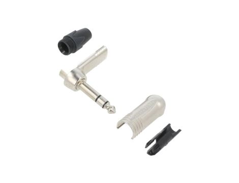 Złącze Jack 6,3mm, męskie, wtyk, stereo, kątowe 90, lutowanie, na przewód, NP3RX