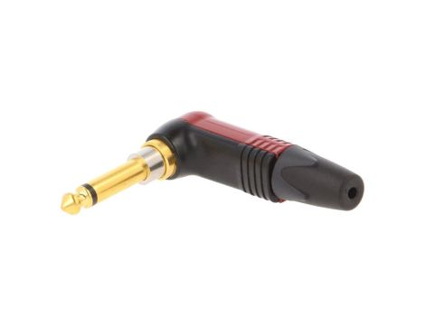 Złącze Jack 6,3mm, męskie, wtyk, mono, z wyłącznikiem (kontaktron), kątowe 90, lutowanie, na przewód, NP2RX-AU-SILENT