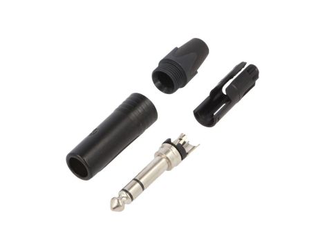 Złącze Jack 6,3mm, męskie, wtyk, stereo, proste, lutowanie, na przewód, NP3X-BAG