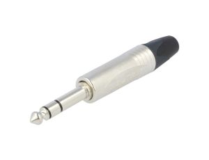 Złącze Jack 6,3mm, męskie, wtyk, stereo, proste, lutowanie, na przewód, NP3X