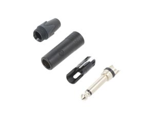 Złącze Jack 6,3mm, męskie, wtyk, mono, proste, lutowanie, na przewód, NP2X-BAG