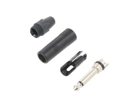 Złącze Jack 6,3mm, męskie, wtyk, mono, proste, lutowanie, na przewód, NP2X-BAG