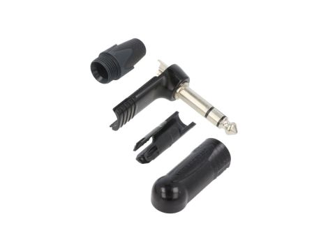 Złącze Jack 6,3mm, męskie, wtyk, stereo, kątowe 90, lutowanie, na przewód, NP3RX-B