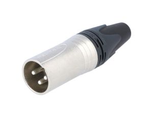 Złącze XLR, męskie, wtyk, proste, PIN: 3, lutowanie, na przewód, NC3MXX