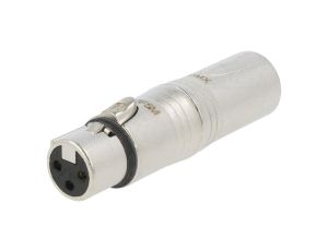 Złącze XLR, żeńskie/męskie, gniazdo, proste, PIN: 3, NA3F5M