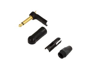 Złącze Jack 6,3mm, męskie, wtyk, mono, kątowe 90, lutowanie, na przewód, NP2RX-B